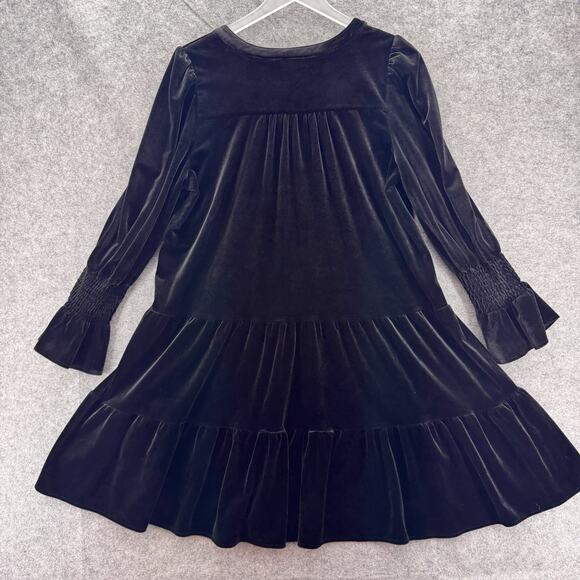 Tuckernuck Pomander Place Velvet Kenzo Dress Size Large Black Quiet Luxury Glam - Picture 7 of 13